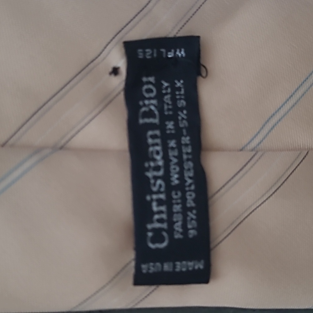 VINTAGE CHRISTIAN DIOR MONOGRAM LOGO NECK TIE - Picture 7 of 10